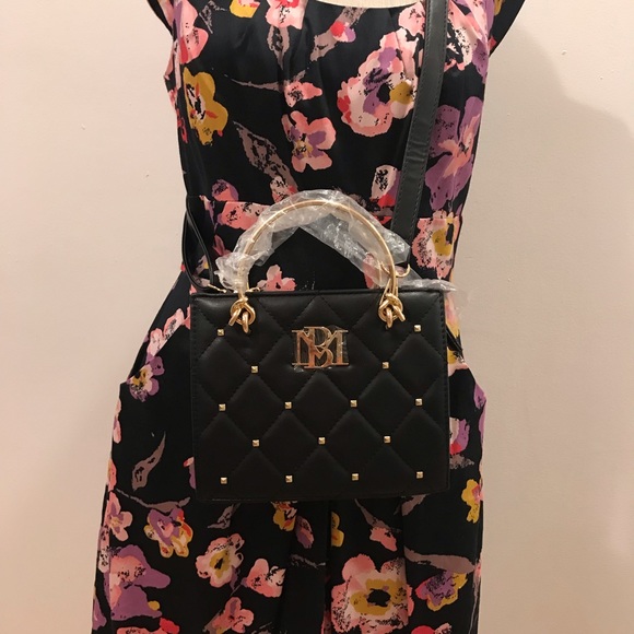 Badgley Mishka Studio black vegan leather mini quilted handle bag. NWT. - Picture 7 of 11